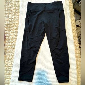 ZYIA Light & Tight 7/8 Leggings Size 20 Black with pockets!